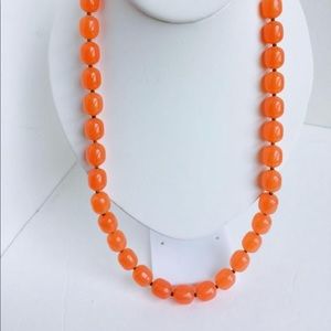 Vintage orange bead necklace
